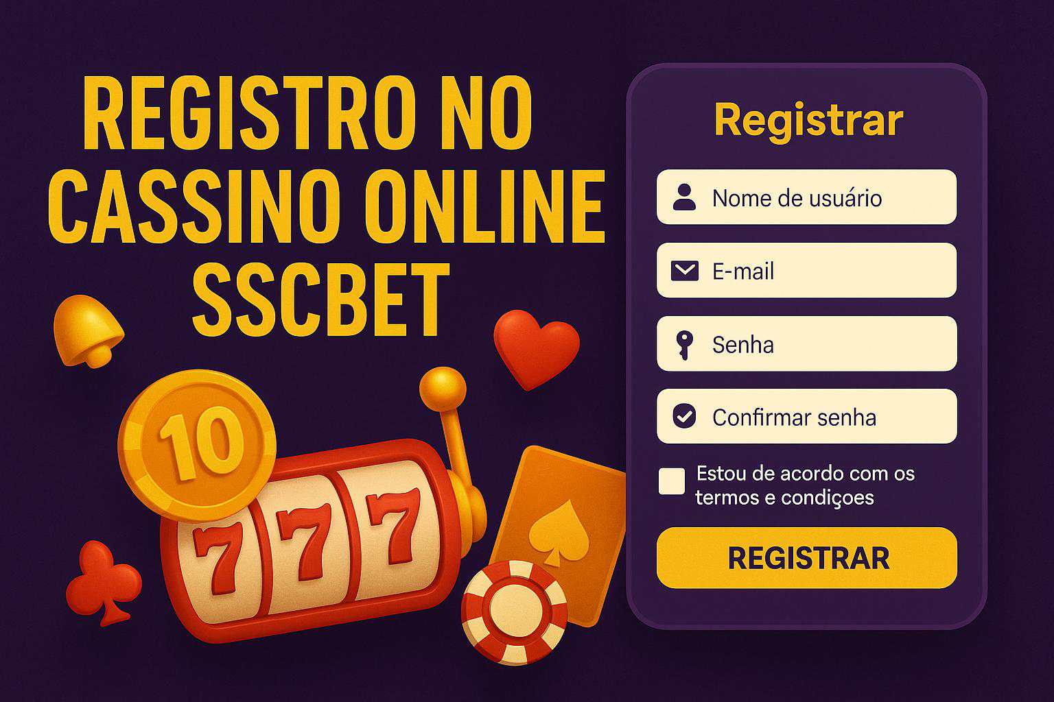 Não Perca tempo, o rRgistro na site SSCBET