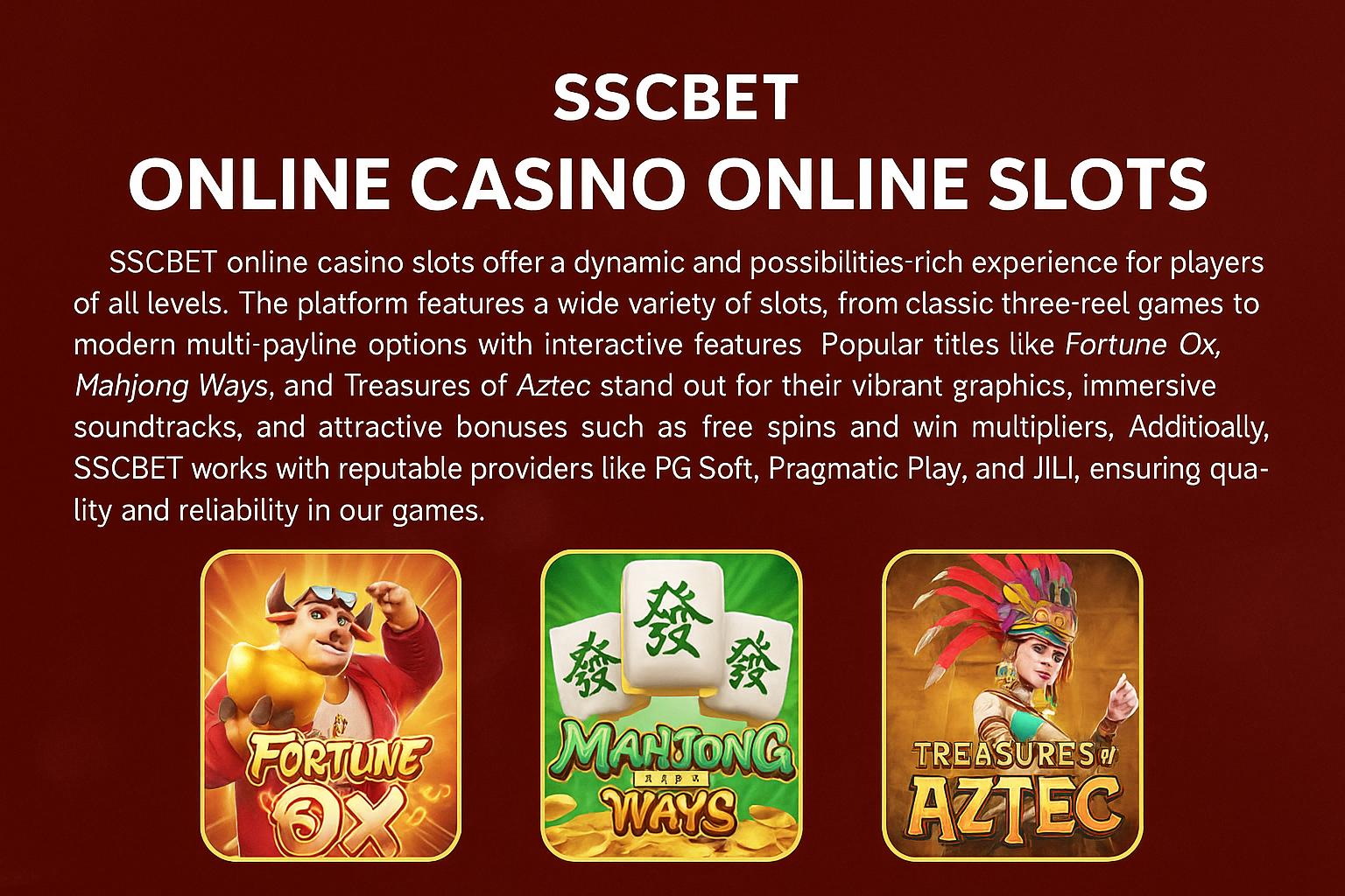 Explore o mundo das slot machines no SSCBET Casino